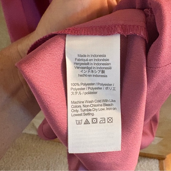 J. Crew Long Sleeve Mauve Dress with Tie Waist - Picture 6 of 6